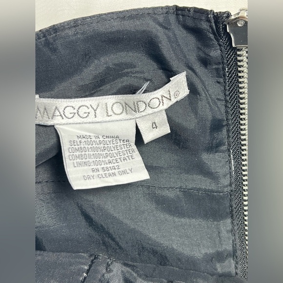 Maggy London Formal Black White Dress Size 4 - Picture 8 of 11